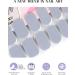 Ebanku 20PCs Gray UV Gel Nail Film - Self-Adhesive Nail Foil Wraps & Stickers for Women & Girls - Includes Nail File & Stick for Easy Nail Decoration - Buy Online on GoSupps.com