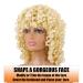 PHOENIXFLY Short Loose Curly Wig | Heat Resistant Synthetic Afro Wig for Women | Blonde/613 - Buy Online on GoSupps.com
