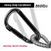 Caribeener Carabiner Clip 860lbs 3 Iron Heavy Duty D Shape Buckle - 2 PCS Black for Camping, Hiking, Dog Leash, Yoga Swing - Buy Online on GoSupps.com