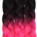 Tess Braids Extensions 60 cm - Jumbo KanCalon Ombre Hair Braids (Black/Pink) | 100g Bundle for Single-Laid Box Braids - Buy Online on GoSupps.com