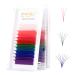EMEDA Volume Lash Extensions Mix 8 Colored Lash Extensions Easy Fan Volume Lashes Colorful Self Fanning Volume Eyelash Extensions (Mixed 8 Color 0.07mm D Curl 15mm) 15mm (Pack of 1) MIX 8 Colors