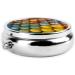 Colorful Fish Scale Pattern Portable Metal Pill Box - Round Mini with 3 Compartment - Travel Essential for Small Pills - Buy Online on GoSupps.com