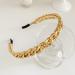 Multicolor Vintage Resin Twisted Link Chain Hairband - Chunky Paperclip Chain Metal Hair Hoop for Women - Gold Headwear Accessory - Buy Online on GoSupps.com
