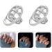 SOIMISS 1pc Fingernail Cover Cuticle Nail Ring Opening Nail Art Charm Diamond Fingernail Ring Sterling Ring Bowknot Nail Ring Rings for Women Womens Ring Miss Manicure Rhinestones - Buy Online on GoSupps.com