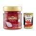 Italian Gourmet E.R. Callipo Compote Di Cipolla Rossa di Tropea Calabria PGI Red Onion Compote from Tropea Calabria 300 g Glass + Italian Gourmet Tomato Pulp Box 400 g