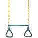 Eastern Jungle Gym Trapeze Bar and Gym Rings | Large Trapeze Bar- 20 with Coated 43 Chains | Playground Trapeze Bar and Rings