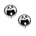 Cute Panda Printed Mini Round Pill Box Pill Box 3 Compartment Medicine Pill Case Pill Organizer Travel Pillbox Portable Pill Box for Pocket Home Office Use