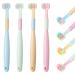 Auidy_6TXD 4 Pack Children's Toothbrush Three-Sided Toothbrush Children's Toothbrush Kids Toothbrush Extra Soft Toothbrush for Children