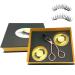Magnetic Eyelashes Applicator Tool Kit Glue-free Magnetic Eyelash Clip Eyelashes Short Set with 2 Pairs Magnetic False Eyelashes Magnetic Eyelashes No Eyeliner Natural Look Bushy Look(GOLD NATURAL STYLE)
