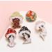 Cute Mushroom Girl Pins Set - 5 Pcs Enamel Lapel Brooches for Backpacks, Clothes, Hats - Cartoon Mushroom Design - Perfect Gift - Buy Online on GoSupps.com