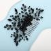 Kercisbeauty Tiny Black Beads Flower Hair Comb | Handmade Bridal Hair Accessories for Women & Girls | Wedding & Prom Jewelry - Buy Online on GoSupps.com