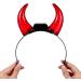 1pc Demon Horn Headband Light Favor Horn Costume Sequin Devil Horns Hirns Neon Halloween Headband for Women Led Horns Halloween Decorative Hairband Kit Electronic Components Red - Buy Online on GoSupps.com