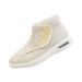Men's Diabetic Edema Shoes Mens Memory Foam Wide Comfortable Adjustable Diabetic Shoes Swollen Feet Walking Edema Sneakers Boots for Elderly Swollen Feet Plantar (Color : Beige Size : 12)