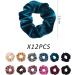 12 Pieces of Velvet Hair Ties French Large Hair Ties Extra Large Hair Ties Women's Hair Ties Suitable for Masquerades Parties Birthdays Daily Wear (12 Colors) - Buy Online on GoSupps.com