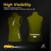 33 000ft Women's Lightweight Waterproof Softshell Vest - Reflective Sleeveless Jacket for Cycling Running Golf & Hiking in Lemon Yellow - Buy Online on GoSupps.com