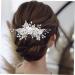 Angoily 1pc Bridal Headwear Chinese Decor Wedding Hair Clip Silver Rhinestones Bridal Hair Clip Tiara Flower Hair Comb Headdress Bride Hair Accessories Crystal Pearl Flowers - Buy Online on GoSupps.com