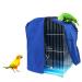 Bonaweite Bird Parrot Cage Cover Shade, Windproof Light-Proof Sleep Reduces Distractions Night Accessories Cloth Without Cage Blue