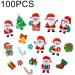 100 Pcs Christmas Cupcake Topper Christmas Wafer Paper Edible Cake Decorations for Christmas Theme Party Cake Cupcake - Buy Online on GoSupps.com
