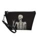 Howilath Rock & Roll cosmetic bag made of PU leather with skull motif travel bag cosmetic bag French bulldog for shopping rock & roll skull unit size cultural bag