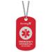 Dynotag Web Enabled Smart Medical ID/Information Anodized Aluminum Pendant&Chain Set w. DynoIQ & Lifetime Service