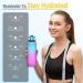 Niggey Sport Drinking Bottle 500ml 700ml 1L 1.5L - BPA-Free Tritan Kids Water Bottle with Time Marking | Motivating Gym & School Sports Bottle - 17oz Blue Purple - Buy Online on GoSupps.com