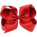 2Pcs 6 Inch Large Grosgrain Ribbon Red Hair Bows Barrettes Clip for Girls | School Hair Accessories for Toddlers & Teens - Buy Online on GoSupps.com