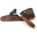JAG Shaving Razor Set - Sustainable 4-Part Wood Razor Set with Synthetic Brush & Leather Bag - Perfect for Eco-Friendly Grooming - Buy Online on GoSupps.com