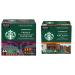 Starbucks French Roast Dark Roast Ground Coffee K-Cup Pods 44 ct Box & Pike Place Medium Roast Coffee Single Serve Keurig K-Cup Pods 44 Capsules