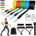 WorkoutsResistance Bands Set Exercise Bands with Door Anchor Legs Ankle Straps for Resistance Training Home Workouts (A One Size) - Buy Online on GoSupps.com