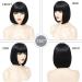 JSDshine 10 Inch Black Bob Wig with Bangs - Short Straight Natural Looking Wig for Women, Perfect for Daily & Party Use - Buy Online on GoSupps.com