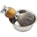 AnSafe Handmade Badger Hair Shaving Brush - Portable Retro Wet Shaving Tool for Men - Perfect for Beard Foam & Grooming - Buy Online on GoSupps.com