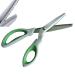 NEJLSD Pinking Shears for Fabric ultra sharp Comfort Grips Dressmaking Pinking Shears Zig Zag Cut Scissors Sewing Scissors Professional Handheld Dressmaking Green