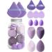 Beauty Sponge Blender | Makeup Puff Sponge Set | Portable Concealer Sponge Facial Makeup Tools for Blending Foundation Cream Purple - Buy Online on GoSupps.com