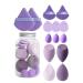 Mxshc Makeup Blender Sponge Set Beauty Set Blender Sponges | Concealer Sponge Facial Makeup Beauty Sponges for Cream Powder Application Purple
