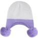 KAKU NANU Toddler Winter Hat | Double Pom Pom Earflap Beanie with Fleece Lining | 6-12 Months | Purple - Buy Online on GoSupps.com