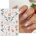 Halloween Nail Stickers 12 Sheets Self-Adhesive Nail Decal Cobweb Ghosts Pumpkin Nail Art Decoration Design Supplies - Buy Online on GoSupps.com
