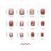 Buy Finished Artificial Nail Manicure | 24pcs Diamond Short Square Flash Fake Nails with Aurora Tool - International Shipping Available - Buy Online on GoSupps.com