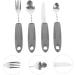 HAPINARY 1 Set Elderly Eating Tableware - Portable Adaptive Utensils for Adults - Stainless Steel Flatware Spoon Fork Tool Kit for Travel - Buy Online on GoSupps.com