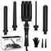 janelove Hair Curler 5 in 1 Curling Wand Set with 3 Barrel Hair Waver and 4 Interchangeable Ceramic Curling Iron 10-32mm for Long Medium Short Hair 10mm 18mm 25mm 32mm