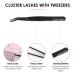 Oreola 456PCs DIY False Eyelashes Set with Bond Seal Tweezers & Adhesive Remover | 0.1D Curl Cluster Extensions (8-14mm) Natural Look at Home - Buy Online on GoSupps.com