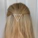 Yheakne Silver Triangle Hair Clip Barrette - Minimalist Modern Hair Accessory for Women and Girls - Buy Online on GoSupps.com