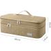 Erhigher Hair Dryer Storage Bag Durable Tool Carrying Case Dual Layer Curling Iron with Zipper Closure Pouch for Home Light Khaki - Buy Online on GoSupps.com