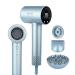 VEVOR Hair Dryer 200 Million Negative Ions Hair Blow Dryer High-Speed Hairdryer with 105 000RPM Brushless Motor 4 Temps & 3 Speeds LCD Display Thermo-Control Dryer with Diffuser for Travel Home