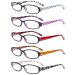 Eyekepper 5 Pack Reading Glasses with Small Lens for Women - Cute Ladies Readers with Polka Dots Arms +2.25 +2.25 5 Pairs Mix