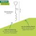 Windhager Spiral Earth Anchor for Dog Leashes - 41cm x 8mm - Durable Garden & Pet Solution - Buy Online on GoSupps.com