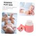 Pink Powder Puff Box for Newborns - Fluffy Body Powder Holder for Infants - Talcum Powder Bottles for Home Use - 10X7CM - Buy Online on GoSupps.com