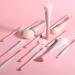 Docolor 14-Piece Pink Makeup Brush Set - Premium Synthetic Kabuki Brushes for Foundation, Blending, Powder, Blush, Concealers, and Eye Shadows - Small Waist Design - Gift Box Included - Buy Online on GoSupps.com