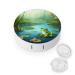 Contact Lens Case Frog in A Pond Print Plastic Contact Lens Case contact Lens Care Box ontact Lens Travel Box