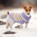 Jodsen Small Dog Jumper Knitted Dog Pullover Warm Puppy Sweater Knitwear Cat Puppy Turtleneck Knitting Sweater Autumn Winter Puppy Stripe Sweater Welsh Corgi Yorkshire Terrier Chihuahua (M Purple) M Purple - Buy Online on GoSupps.com