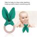 Delightful Bunny Ears Infant Wood Bite Ring - Safe Natural Tooth Training & Sensory Toy for Babies (Green) | Perfect Gift - Buy Online on GoSupps.com